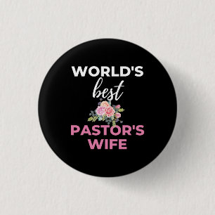 Badge Rond 2,50 Cm Meilleure femme de pasteur du monde