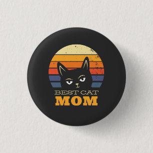 Badge Rond 2,50 Cm Meilleure maman de chat
