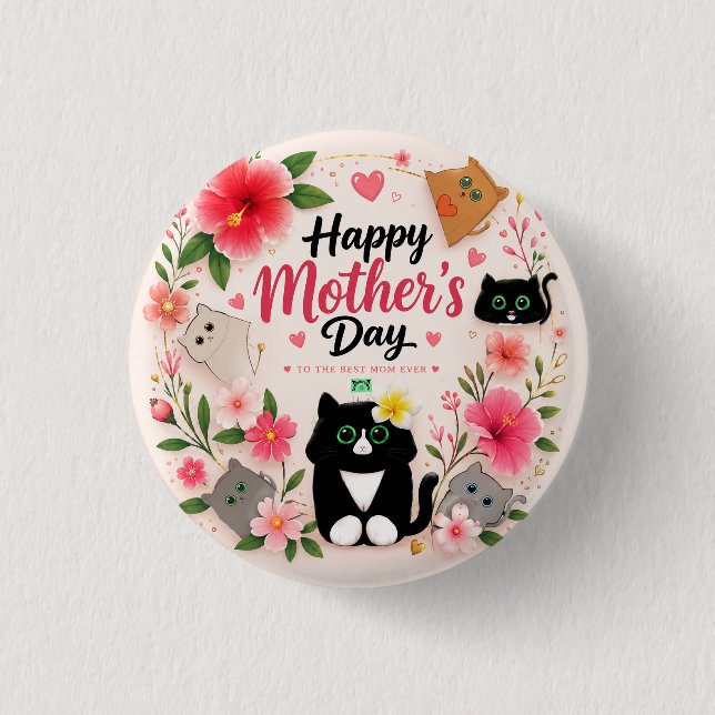 Badge Rond 2,50 Cm Meilleure Maman Ever (Devant)