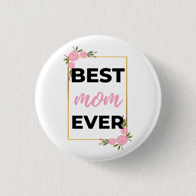 Badge Rond 2,50 Cm Meilleure maman jamais noire (Devant)