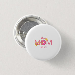 Badge Rond 2,50 Cm Meilleure Mère du Monde Donut Floral Fête