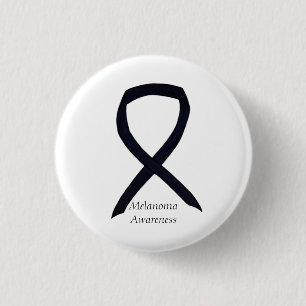 Badge Rond 2,50 Cm Melanoma Sensibilisation Ruban Angel Personnalisé 