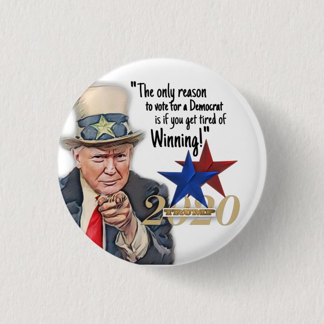 Badge Rond 2,50 Cm Mème amusant de Trump (Devant)
