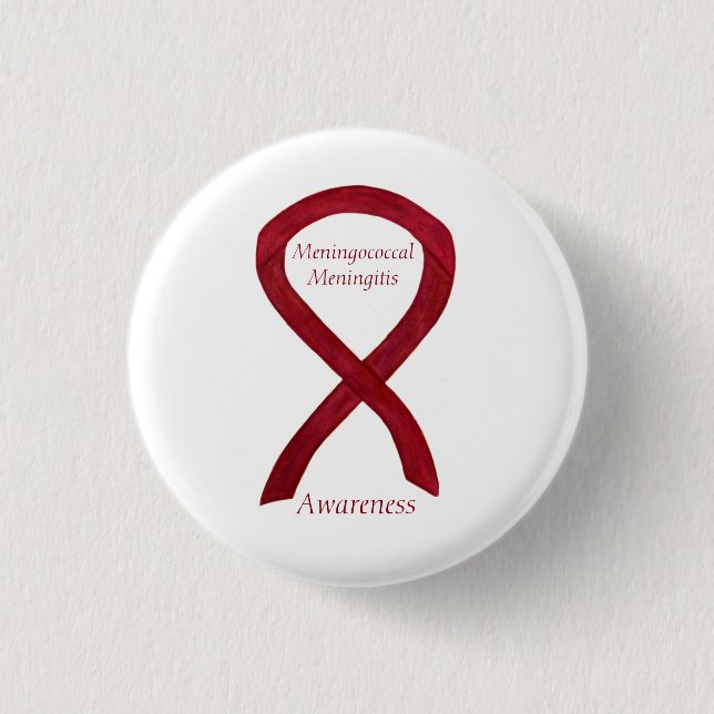 Badge Rond 2,50 Cm Meningococcie méningite Sensibilisation Broches à  (Devant)