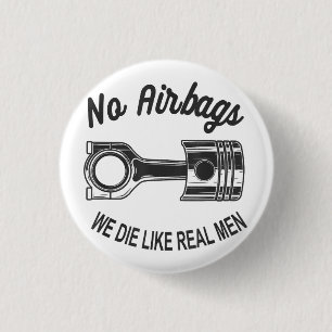 Badge Rond 2,50 Cm Mens Speed Racing Sports Car No Airbags - We Die L