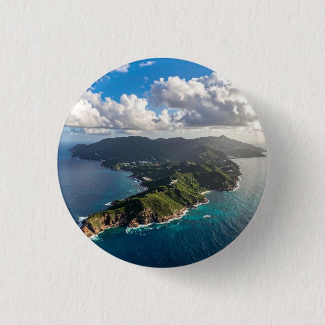 Badge Rond 2,50 Cm Mer et île (Devant)