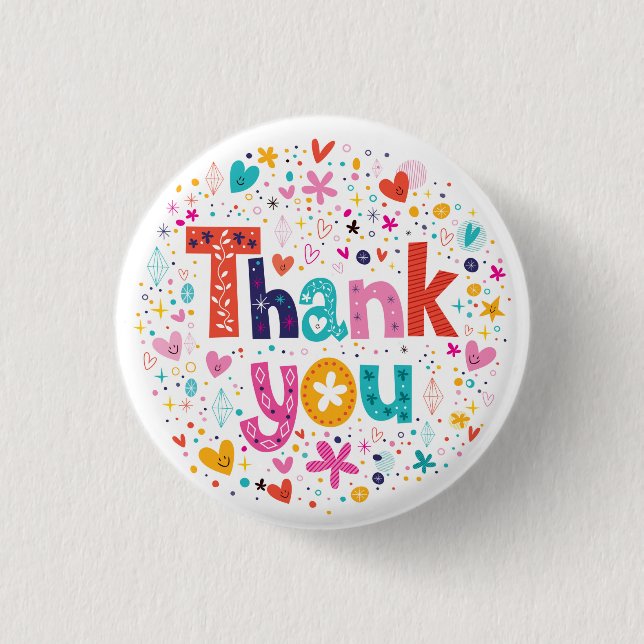 Badge Rond 2,50 Cm Merci (Devant)