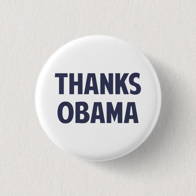 Badge Rond 2,50 Cm Merci Barack Obama (Devant)