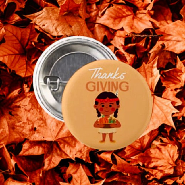 Badge Rond 2,50 Cm Merci DON Bouton - Festive Turquie Thanksgiving (Créateur téléchargé)