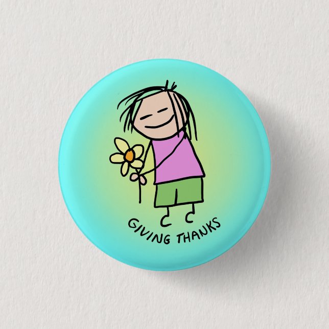 Badge Rond 2,50 Cm Merci Pin (Devant)