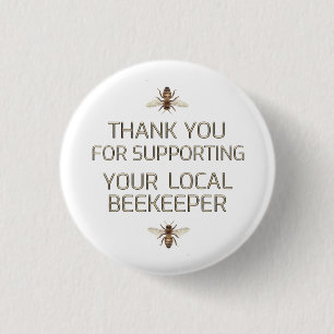 Badge Rond 2,50 Cm Merci Pour Aider Votre Abeille Locale