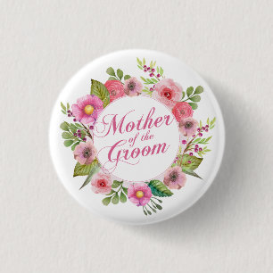 Badge Rond 2,50 Cm Mère du mariage élégant  Bouton de la broche