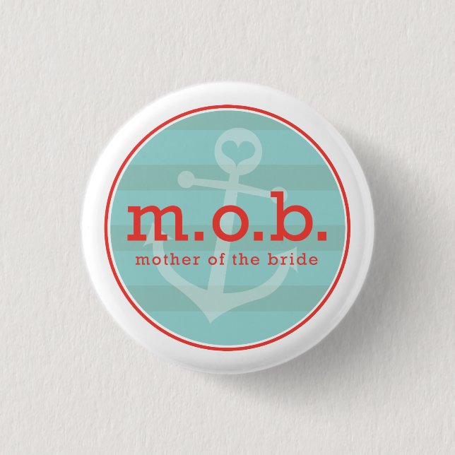 Badge Rond 2,50 Cm Mère du marin de jeune mariée (Devant)