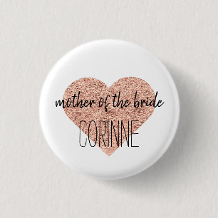Badge Rond 2,50 Cm Mère mignonne du bouton de jeune mariée