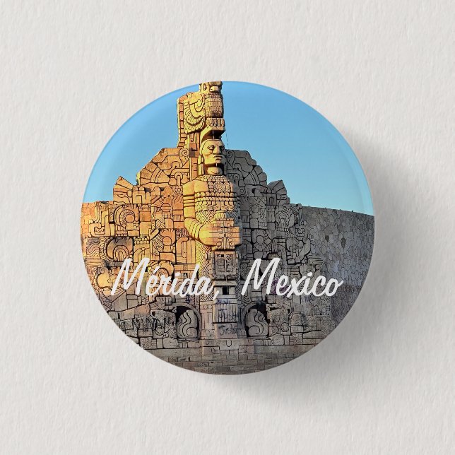 Badge Rond 2,50 Cm Merida, Mexique - Bouton rond (Devant)
