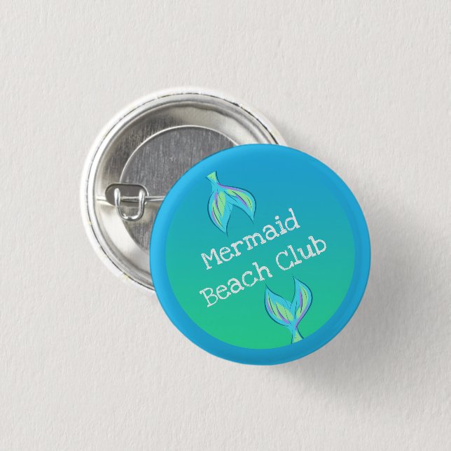 Badge Rond 2,50 Cm Mermaid Beach Club (Devant & derrière)