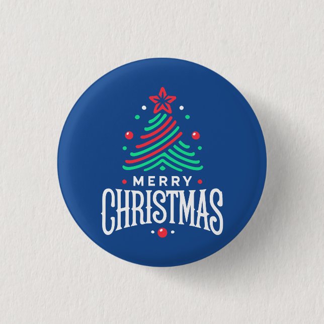 Badge Rond 2,50 Cm Merry Christmas 1 (Devant)