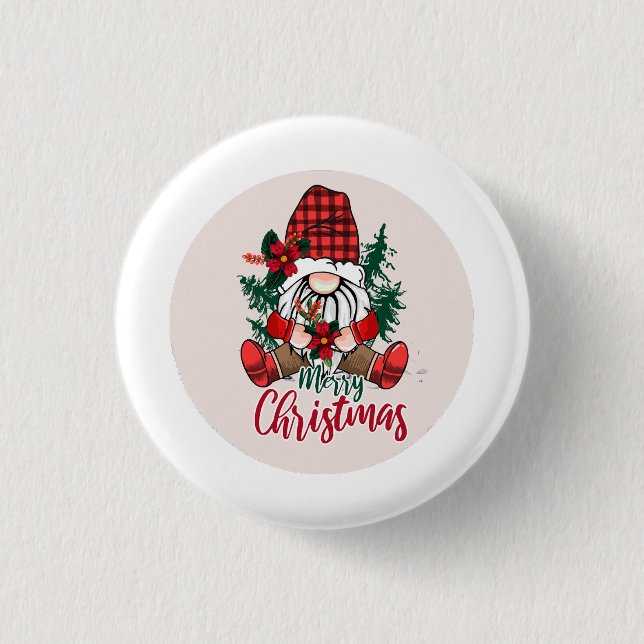 Badge Rond 2,50 Cm Merry Christmas from Gnome ! (Devant)
