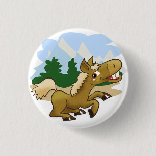 Badge Rond 2,50 Cm Merveilleux Cheval Galloping