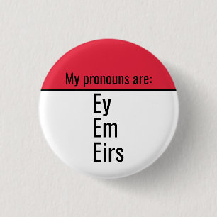 Badge Rond 2,50 Cm Mes pronoms sont Ey Em Eirs