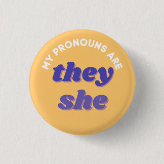 Badge Rond 2,50 Cm Mes pronounes sont Ils/Elle Retro Pronoun