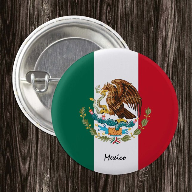Badge Rond 2,50 Cm Mexique bouton, patriotique mexicaine Drapeau mode (Créateur téléchargé)