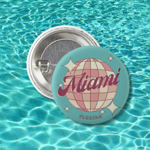 Badge Rond 2,50 Cm Miami City Florida voyage souvenir