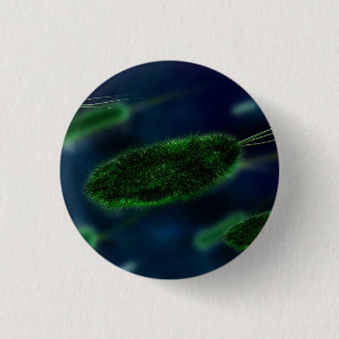 Badge Rond 2,50 Cm Microbes de bactéries