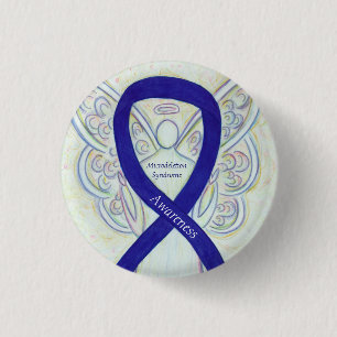 Badge Rond 2,50 Cm Microsuppression Syndrome Sensibilisation Ruban An