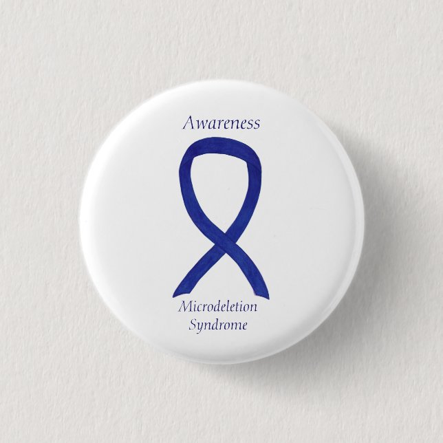 Badge Rond 2,50 Cm Microsuppression Syndrome Sensibilisation Ruban Pi (Devant)