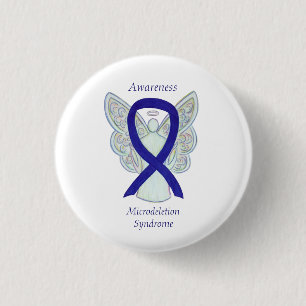 Badge Rond 2,50 Cm Microsuppression Syndrome Sensibilisation Ruban Pi