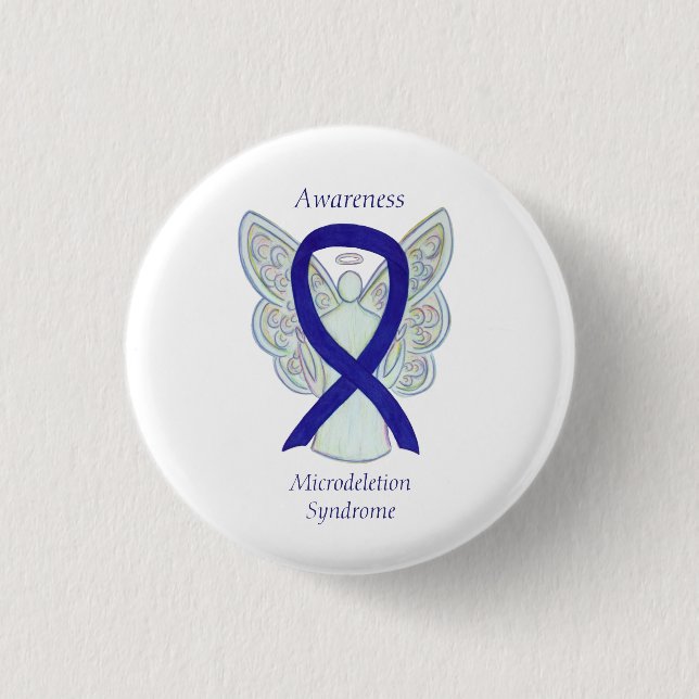 Badge Rond 2,50 Cm Microsuppression Syndrome Sensibilisation Ruban Pi (Devant)