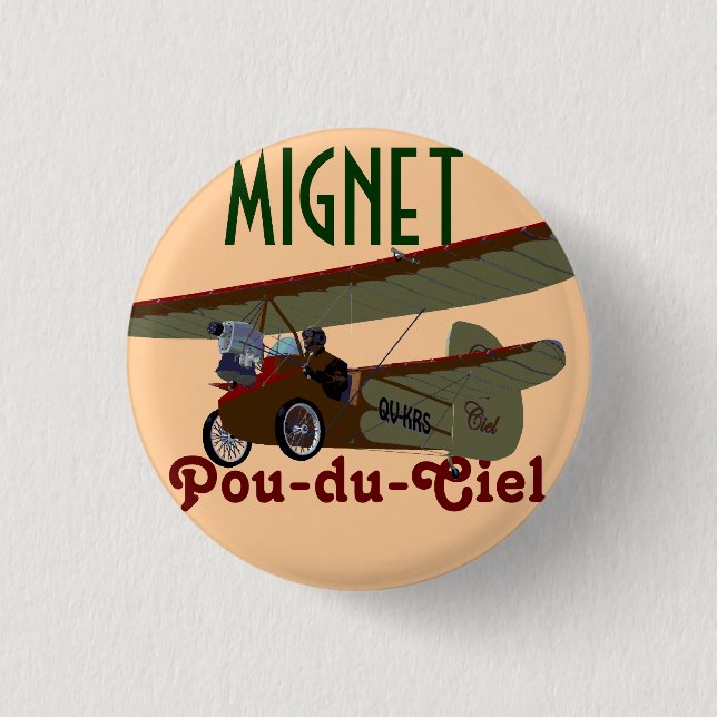 Badge Rond 2,50 Cm Mignet Pou-du-Ciel KRS (Devant)
