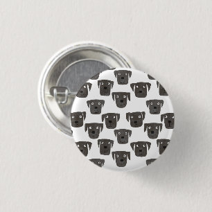 Badge Rond 2,50 Cm Mignonne Black Labrador Retriever Chien