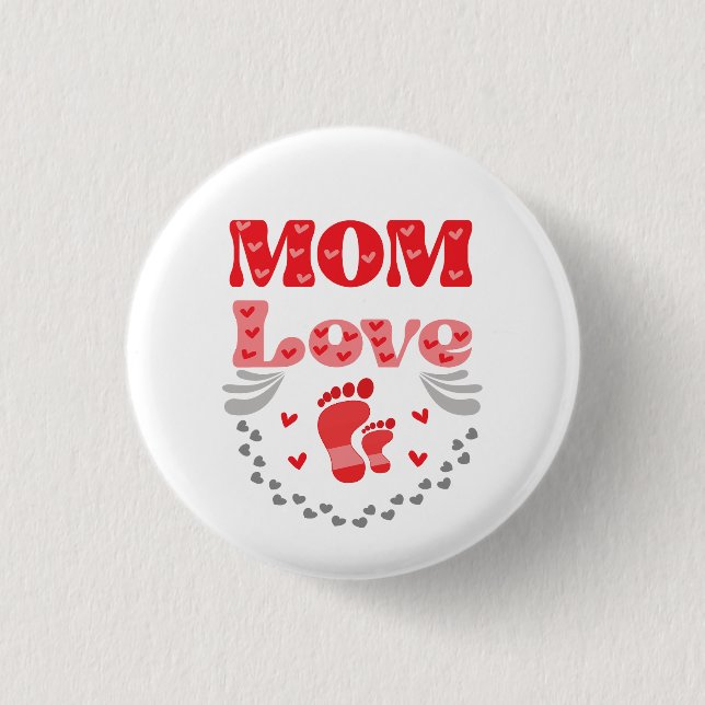 Badge Rond 2,50 Cm Mignonne Maman Amour (Devant)