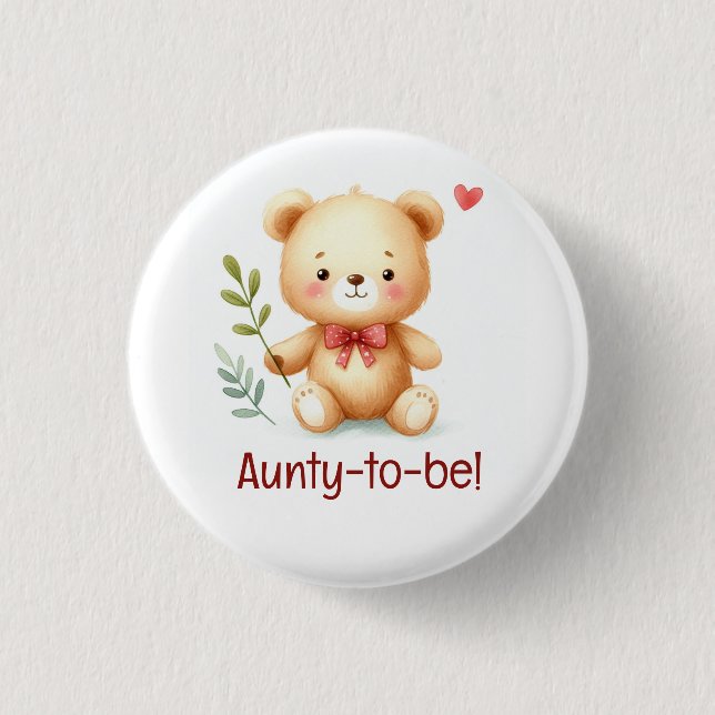 Badge Rond 2,50 Cm Mignonne Teddy Bear Whimsical Art (Devant)