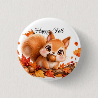 Badge Rond 2,50 Cm Mignons boutons de souris d'automne modifiables