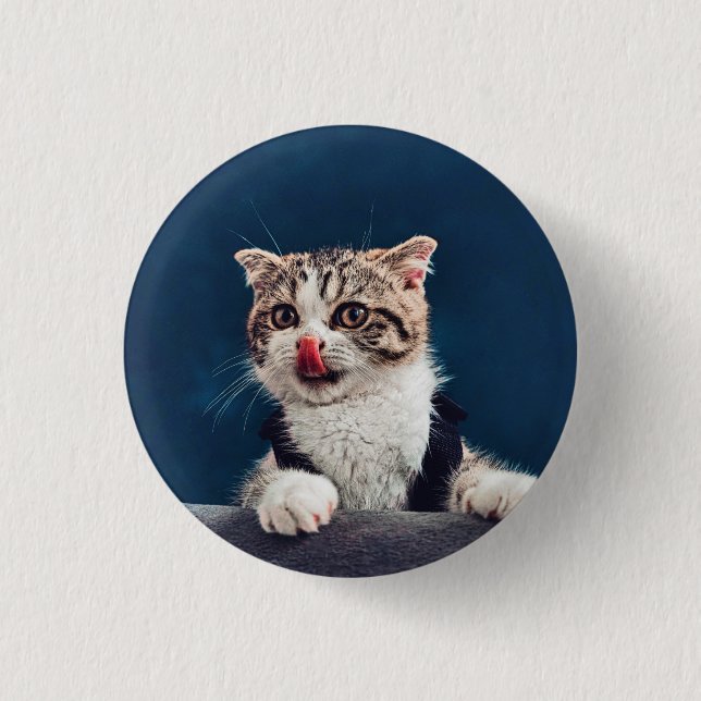 Badge Rond 2,50 Cm Milu Cat (Devant)
