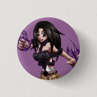 Badge Rond 2,50 Cm Mini bouton de PELLE (rose)