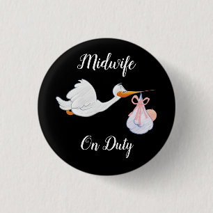 Badge Rond 2,50 Cm Mini-Femme En Service Design Petit Bouton Rond De