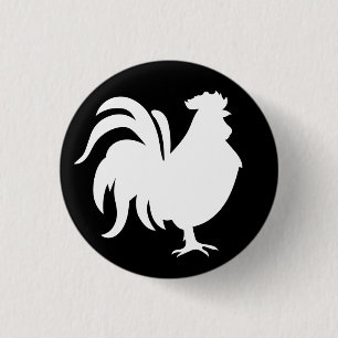 Badge Rond 2,50 Cm Mini mignon blanc porte-bonheur