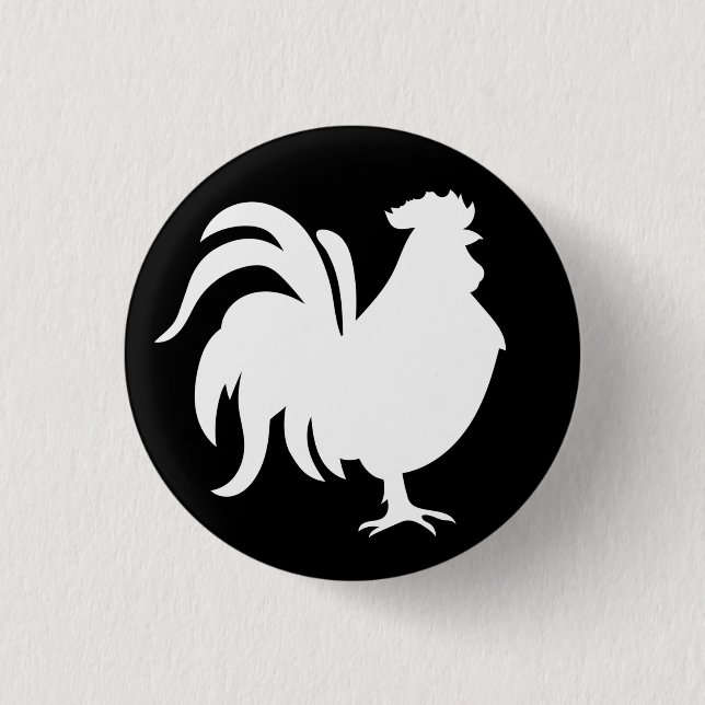 Badge Rond 2,50 Cm Mini mignon blanc porte-bonheur (Devant)