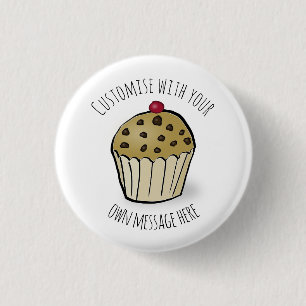 Badge Rond 2,50 Cm Mini Muffin Cute Personnalisé