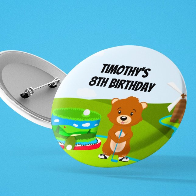 Badge Rond 2,50 Cm Mini Putt Putt Anniversaire mignonne Gopher (Créateur téléchargé)