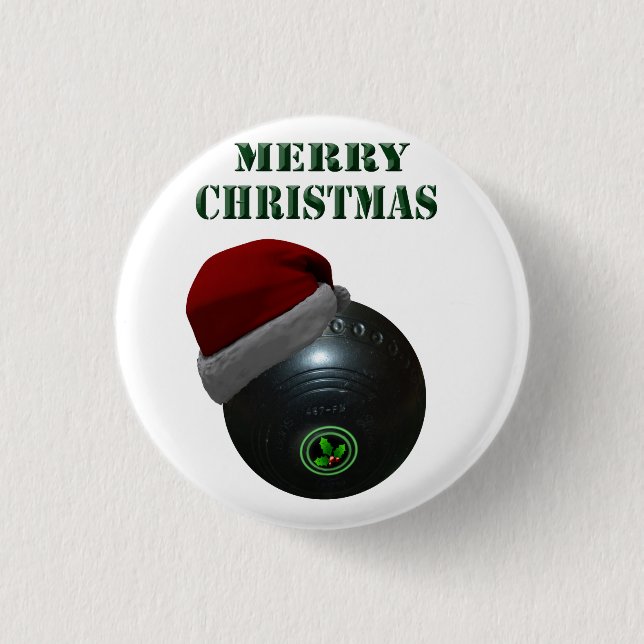 Badge Rond 2,50 Cm Minimalists Bows Joyeux Noël, (Devant)