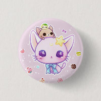 Minou d'étoile de Kawaii avec les gâteaux mignons