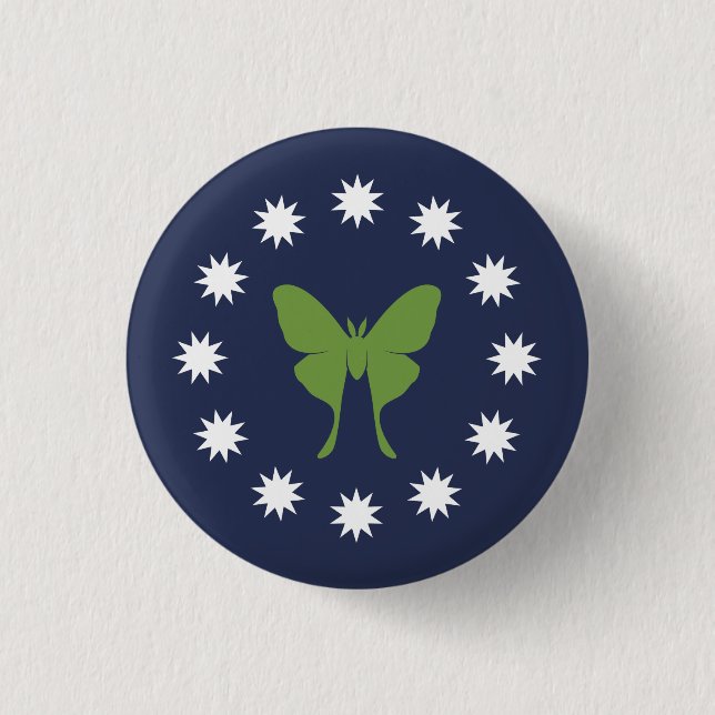 Badge Rond 2,50 Cm Mite et bouton d'insectes (Devant)