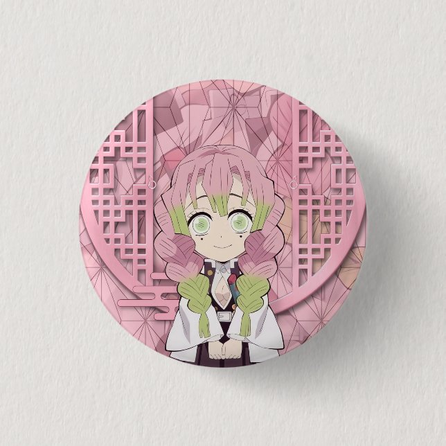 Badge Rond 2,50 Cm Mitsuri Kanroji Chibi (Devant)