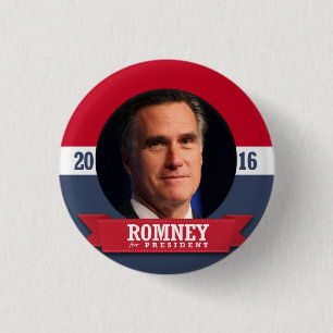 BADGE ROND 2,50 CM MITT ROMNEY 2016