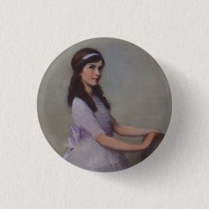 Badge Rond 2,50 Cm Mlle Barbara de Selincourt (par Herbert James)